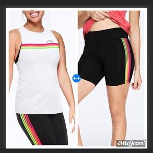 Large PINK twist tank and shorts